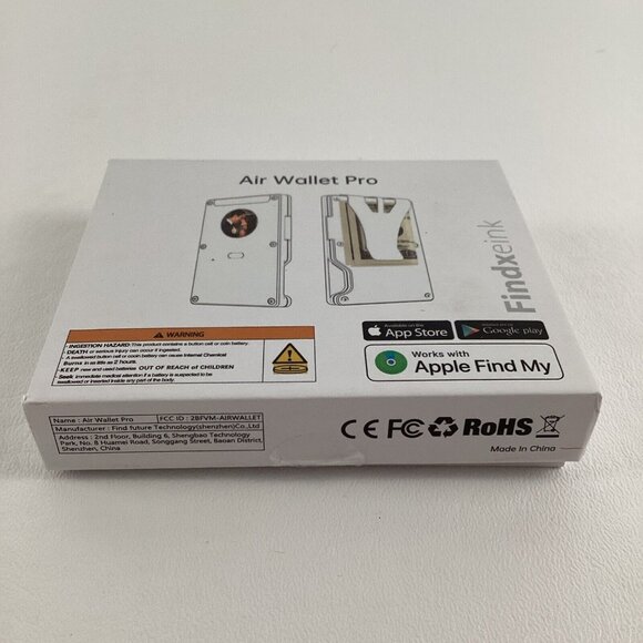 Air Wallet Pro Smart Tracker Apple Find My Card Money Holder Black Findxeink New - Picture 4 of 7